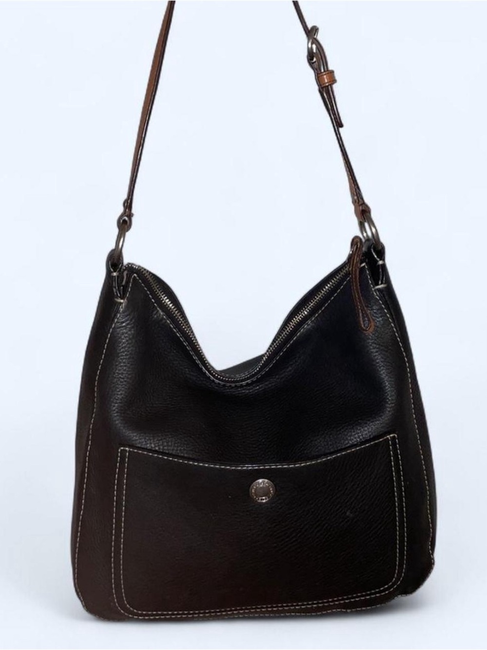 Large Black Coach Leather Shoulder bag